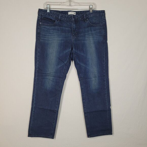 Uniqlo Jeans Blue Slim Straight Fits 36x26 Kaihara Denim - Picture 1 of 10